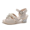 thumbnail image 4 of Owordtank Girls Sandals Open Toe Sandals for Kids Girls Toddler Girls Sandals Soft Flat Summer Baby Flower Girl Shoes, 4 of 8