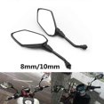 thumbnail image 3 of Universal 2pcs Motorcycle Big Size Rear View Mirror Black Motorcycle Motorbike Chrome Scooter Rearv, 3 of 5