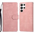 thumbnail image 1 of Fit Samsung Galaxy S22 Ultra 2022 Wallet Phone Case, Premium PU Leather with Card Slot Cash Pocket Magnetic Flip Kickstand Protective Cover For Samsung Galaxy S22 Ultra,Pink, 1 of 8