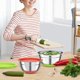 thumbnail image 5 of 2 Pack Mixing Bowls with Airtight Lids, Colorful Stainless Steel Metal Nesting Bowls for Kitchen, No, 5 of 5