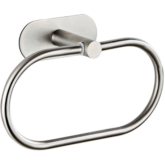 Nvzi Self Stainless Steel Stick on Wall Adhesive Towel Ring
