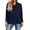 Dark Blue, variant on Cowl Neck Batwing Sleeve Tunic for Women Ghalytn Loose Draped Long Sleeve - Casual Blouse