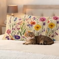 thumbnail image 3 of Vintage Spring Floral Outdoor Waterproof Pillow Covers, Summer Botanical Pastoral Flowers Decorative Rectangle Throw Pillowcase Sofa Cushion Sham for Patio/Couch/Chair, 20"x12" 2 Pack, 3 of 8