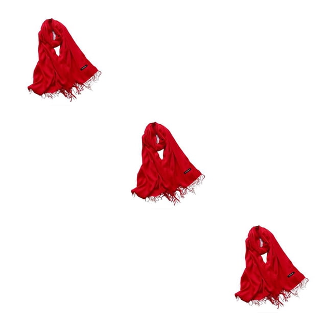 Sonducket Bufanda larga con borla Color puro Moda Bufandas de invierno Hechas a mano Damas Chal de imitación Envolturas Decoraciones de viaje Type1 NO1