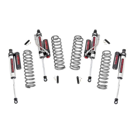 Rough Country 2.5" Lift Kit (fits) 2007-2018 Jeep Wrangler JK 2DR | Vertex Adjustable Reservoir Shocks | 62450