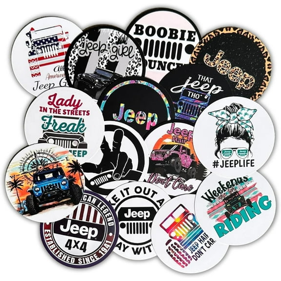 SUV Car eep Freshie Cardstock Round 2 for Tire Cover of Silicone Mold  15 pk 2 inches Off Road Vehicle Club for Men Truck