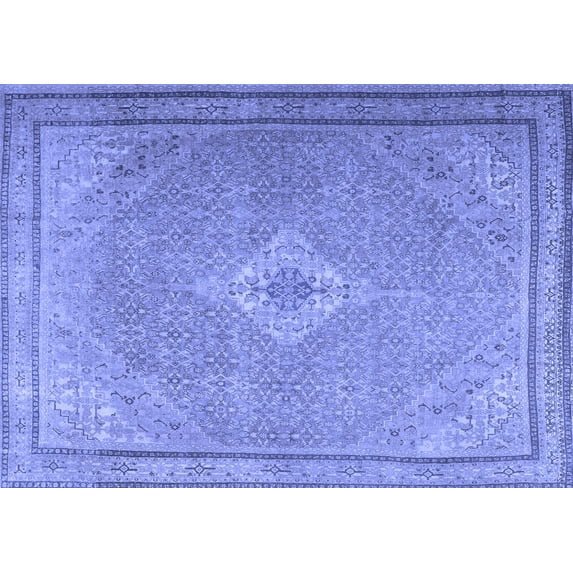 Ahgly Company Indoor Rectangle Persian Blue Traditional Area Rugs, 7' x 10'