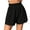 Black, variant on yillto Womens Summer Shorts High Waist Basic Causal Short Pants Ladies Fashion Solid Color Shorts