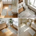 thumbnail image 4 of Black and Beige Leopard Print Bathroom Rug Set 4 Piece,Includes Contour,Lid Cover,Bath Mat,Non-Slip Extra Soft Absorbent Washable, 4 of 5