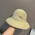 thumbnail image 2 of LinYooLi Summer Straw Woven Diamond Lettered Fisherman's Hat, Women's Sun Shading And Sun Protection Straw Hat, Beach Vacation Versatile Beach Hat Trend, 2 of 9
