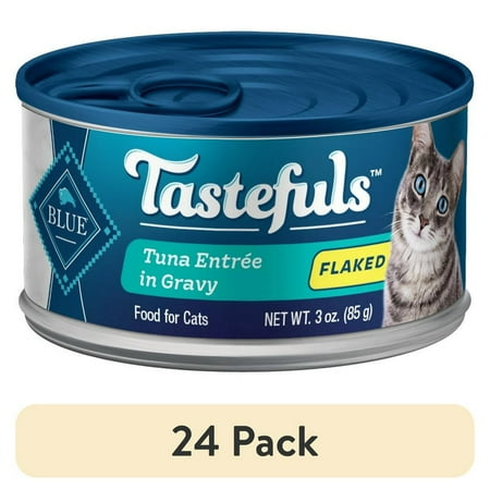 (24 pack) Blue Buffalo Tastefuls Wet Cat Food with Tuna, 3-oz. Can