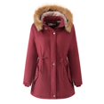 thumbnail image 4 of Abrigo de algodón de cachemira de cordero grueso para mujer para otoño e invierno, abrigo de algodón holgado para mujer, sombrero desmontable y chaqueta de terciopelo., 4 of 6