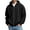 Black, variant on Men's Hoodies Waffle Zip Up Sweatshirts Long Sleeve Hooded Plus Size Mens Big and Tall Shirts 4X