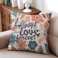 thumbnail image 4 of Colorful Floral Pillowcases Sweet Home Farmhouse Throw Pillow Covers 18 X 18 Inch, Set Of 2, Linen Study Sofa Cushion Cover Indoor Living Room Home Decor, 4 of 7