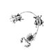 thumbnail image 5 of Ins style creative hip-hop wing earrings for women niche design asymmetric personality earrings temperament earrings Couple jewelry Valentine's Day gift, 5 of 5
