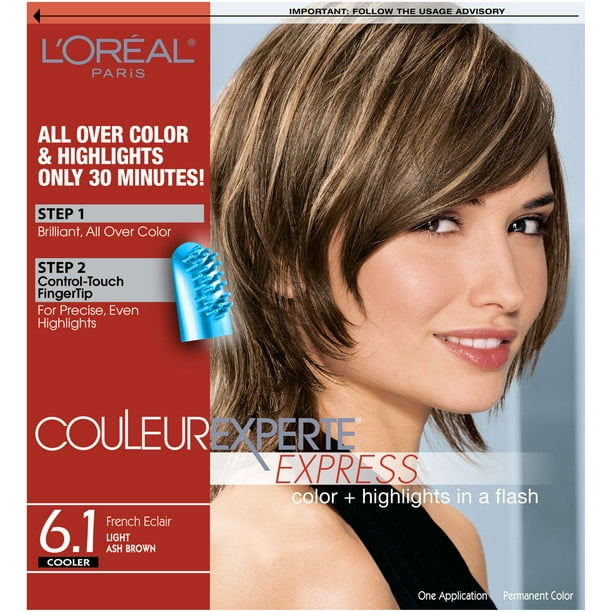 L'Oreal Paris Couleur Experte Hair Color + Highlights, Light Ash Brown -  French Eclair, 1 Kit 