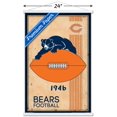 thumbnail image 3 of NFL Chicago Bears - Retro Logo 14 Wall Poster with Wooden Magnetic Frame, 22.375" x 34", 3 of 5