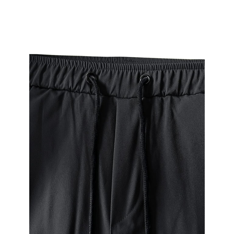 GORGLITTER Men's Casual Side Drawstring Waist Cargo Pants Workout