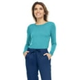thumbnail image 6 of MediChic Scrubs Women's Knit Ultrasoft Stretch Long Sleeve Under Scrub T-Shirt, 6 of 9
