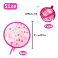 thumbnail image 3 of 4pcs Pack Foldable Round Hand Fan 8.3 Inch 21cm Portable Flying Disc Polyester Fabric with Spring steel Circle, Summer Cooling Decorative Fan for Party, Wedding & Daily Use, 3 of 5