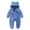 Blue, variant on Ovbmpzd Ears Infant Pajamas Zipper Long Sleeve Plush Onesie Unisex Baby Clothing and Items