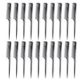 thumbnail image 1 of 20 Pcs Hairdressing Pointed Tail Comb Bright Color Anti-Static Hair Comb Hair Cutting Comb Barber Tool (Black), 1 of 8