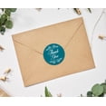 thumbnail image 3 of Darling Souvenir Round 1.6 Inches Swirl Border Thank You Teal Blue Stickers Non Customized Gift-45 Pcs, 3 of 4