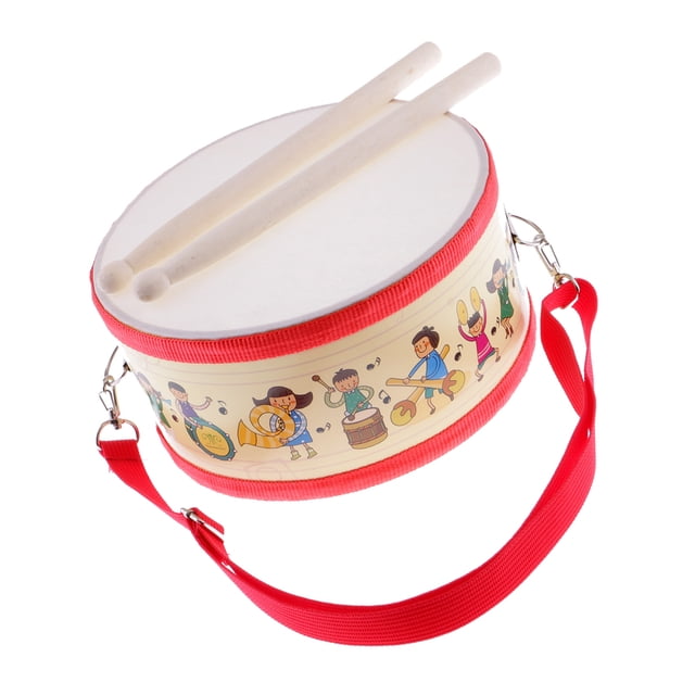 de Percusión Mano Tambor de mano con Cinturón Correa Ajustable para Instrumentos Musical Hugo Kids Snare Drum Toys