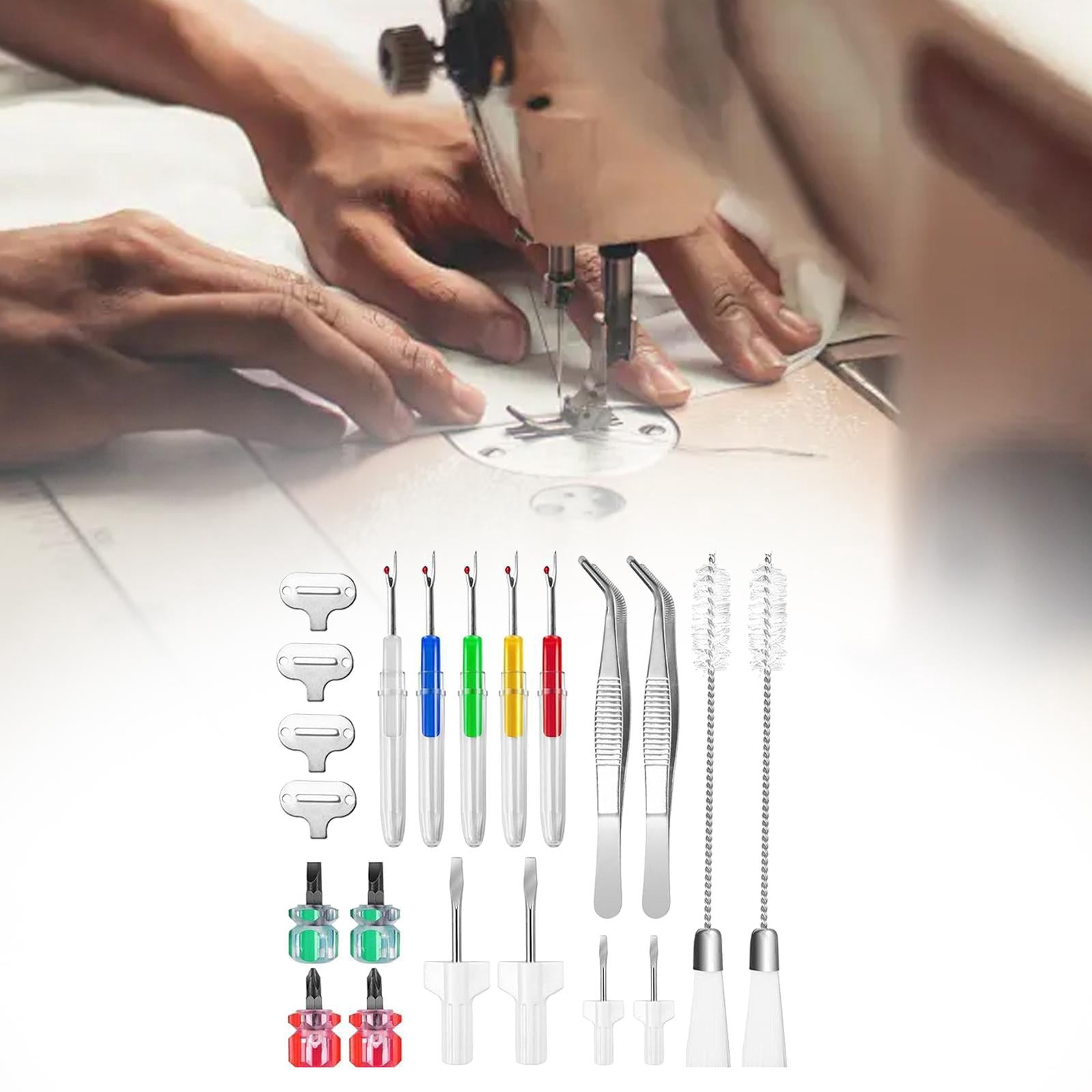 BLESIYA Sewing Machine Cleaning Kit Different Size Screwdrivers Serger Cleaner Tools