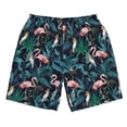 thumbnail image 5 of Goofa Flamingos And Birds Printed Mens Swim Trunks Summer Quick Dry Short Beach Swimwear Bathing Suits-3X-Large, 5 of 9