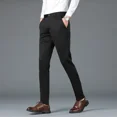 thumbnail image 2 of Pantalones de traje rectos para hombre, pantalones negros de verano para hombre, 9 pantalones cortos, reseñas coreanas, muchos elegantes, de alta calidad, 2024 con estilo, 2 of 5