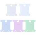 thumbnail image 2 of BUYISI 50 Pcs Plastic Thread Holder Bobbins Spool Thread Card Embroidery Floss Diy Stitch Organizer Holder Sewing Tools White, 2 of 5