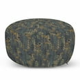 thumbnail image 1 of Botanical Pouf Cover with Zipper, Floral Forest Theme Along Silhouettes of Various Field Flowers and Herbs Pattern, Soft Decorative Fabric Unstuffed Case, 30" W X 17.3" L, Multicolor, by Ambesonne, 1 of 5