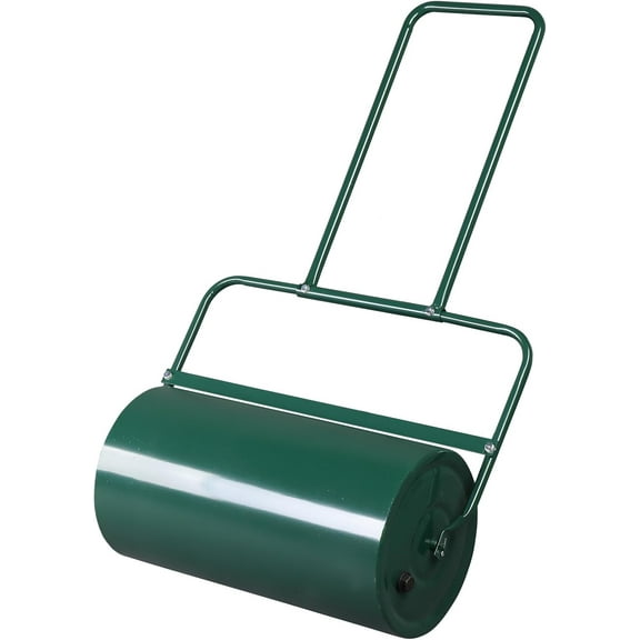 WYDK Lawn Roller Water Filled Pull Behind 20inch Garden Drum Roller Push/Tow Behind, Water/Sand Filled Roller for Garden, Lawn, Backyard (24 inch, Green)