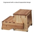 thumbnail image 4 of 32 Inch Wooden Two-Step Stool for Adults and Kids, Wider Anti-Slip Bedside Steps and Spa Stairs, 4 of 12