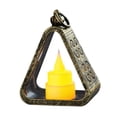 thumbnail image 3 of Lámpara de noche, luz suave, decoración de habitación, pequeño regalo, lámpara de mesa triangular, adorno para interiores, oficina, chimenea, bronce, 3 of 8