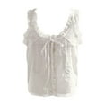 thumbnail image 5 of XIYON Womens Camisole Tank Tops Women's Lace Trim Camisole Slim Fit Sleeveless Tank Top Solid Color Casual Summer Layering Stretch Basic Comfortable Soft Breathable Beach Vacation Boho Top, 5 of 5
