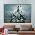 thumbnail image 6 of Butterflies Art, Woman With Butterflies Art Canvas, Woman Gift Wall Art, Woman With Butterflies, Abstract Woman Poster, Modern Poster, Canvas Wall Decor - White Framed, 6 of 9