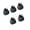 Normal model, variant on LUXRISEON 5Pieces Shock Absorbing Quiet Wheels Assembly Steering Caster Plastic Wheels