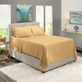 thumbnail image 3 of Nestl Extra Deep Pocket Twin Sheets - 4 Piece Soft Microfiber Bed Sheets Set Fits 18"-24" Mattresses, Camel Gold, 3 of 8