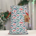 thumbnail image 5 of Rocae Colorful Shark for Christmas Drawstring Linen Gift Bag with Drawstrings Treat Bag Goody Present Bags for Christmas Party Favor-Medium, 5 of 9