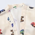 thumbnail image 4 of KYAIGUO 2-14T Kids Baby Girls Satin Robes Toddler Spring Silk Short Kimono Bathrobe Summer Floral Nightgown Loungewear Soft Lightweight Baby Party SPA Sleepwear, 4 of 10