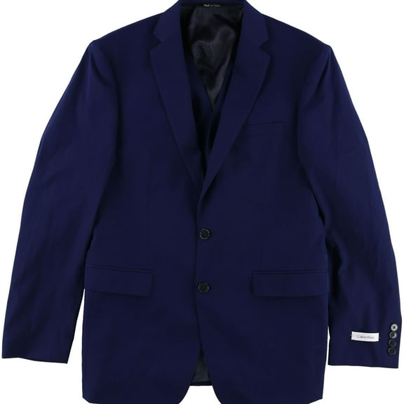 Calvin Klein Mens Extra Slim-Fit Vested Two Button Blazer Jacket, Blue, 40