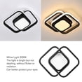 thumbnail image 3 of Flush LED Ceiling Light 24W Modern Rectangle 3000K Aluminium Flush Mount Light Fixture Warm Lighting 110-265V For Bedroom Kitchen Living Room, 3 of 8