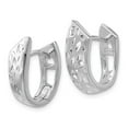 thumbnail image 2 of Leslie's 925 Sterling Silver Radiant Essence Diamond Cut Earrings; for Adults and Teens; for Women and Men, 2 of 3