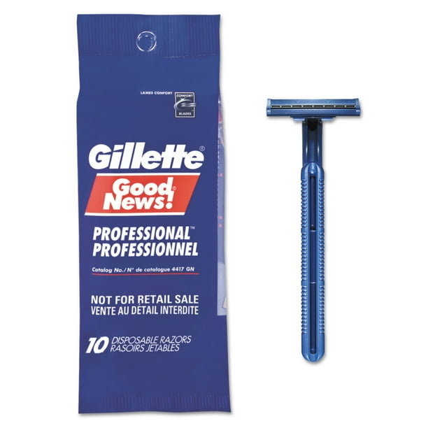Gillette GoodNews Regular Disposable Razor, 2 Blades, Navy Blue, 10