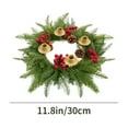 thumbnail image 3 of EWASWON Christmas "Advent Christmas Candlestick Wreath, Green with Red Accents, Indoor Table Centerpiece Holiday Party Decoration", 3 of 6