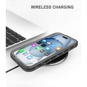 Compatible for iPhone 15 Case Waterproof, Full Body Underwater Dustproof Shockproof Case Built-in Screen Protector - Clear