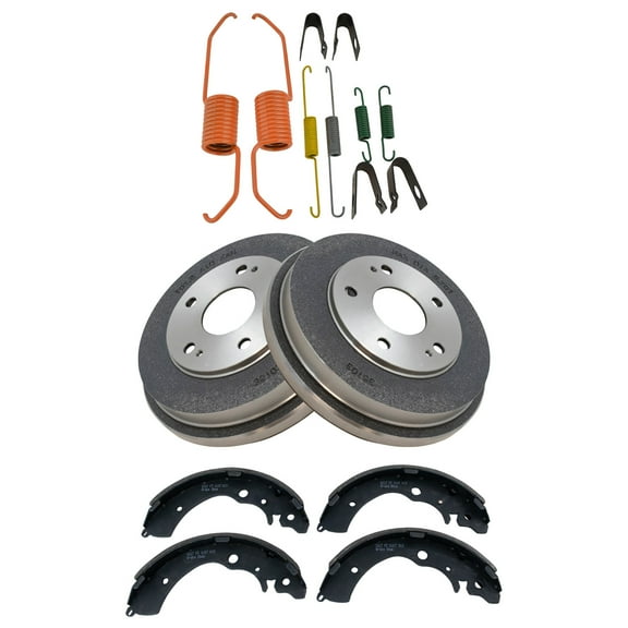 TRQ Rear Brake Shoe & Drum Kit Fits 2003-2007 Honda Accord BKA21776