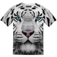 thumbnail image 3 of Kiijoy Boys Funny Tiger Graphic Tee Short Sleeve Round Neck T-Shirt, White, Sizes 2-3, 3 of 4